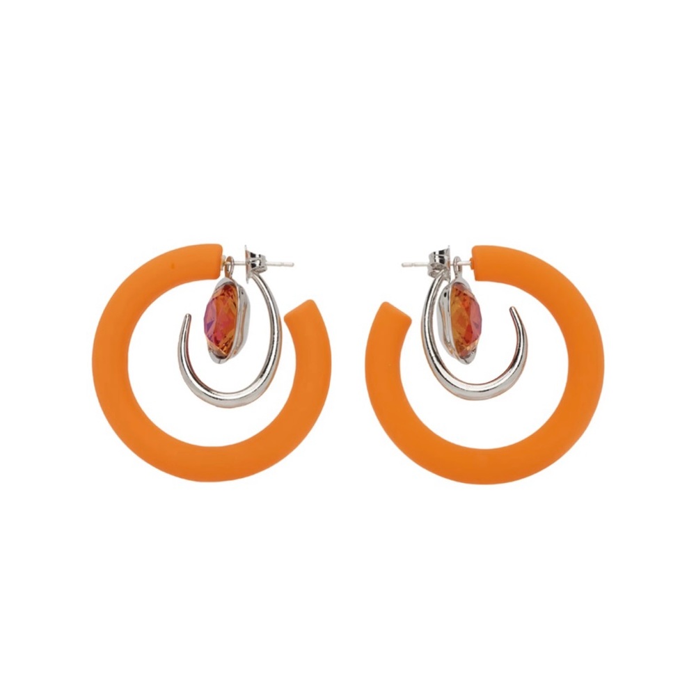 Mounser brand new silver and orange earrings